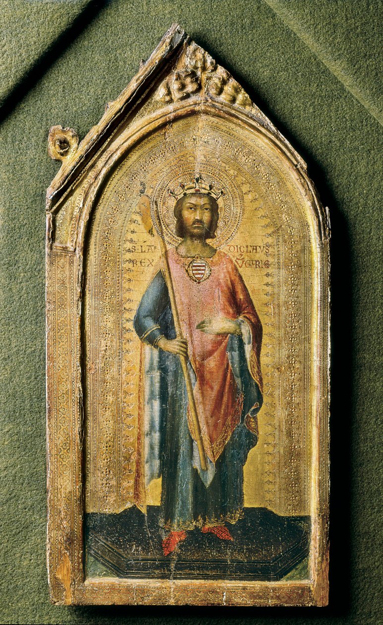 Porträtt av Saint Ladislaus, av Simone Martini, tempero på trä c.1326 av Simone Martini