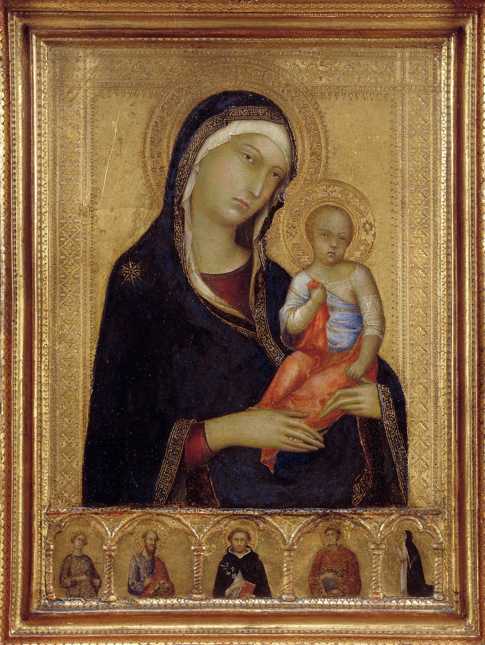 Jungfru och barn, ca. 1324-1325 av Simone Martini di