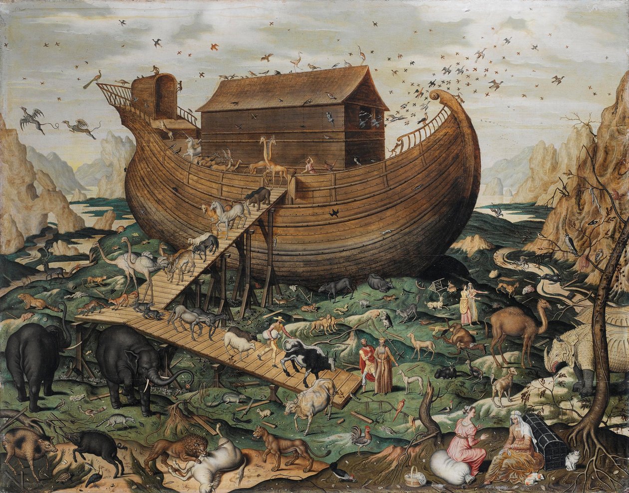 Noas ark på berget Ararat av Simone de Mijle