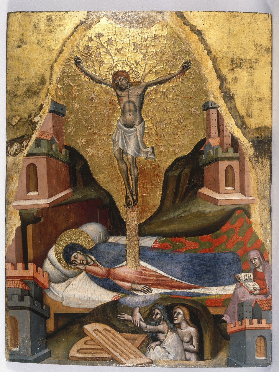 The Dream of the Virgin, c.1365–80 (äggtempera & förgyllning på barrträpanel) av Simone dei Crocifissi