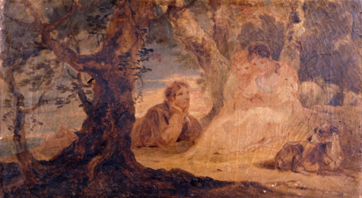 Figurer i ett landskap av Sir Peter Francis Bourgeois