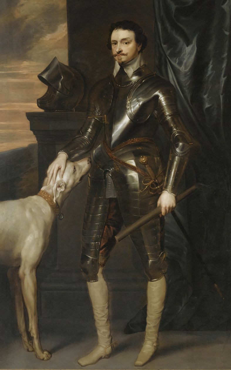 Porträtt av Thomas Wentworth, 1:e earl av Strafford 1593-1641, ca. 1640 av Sir Anthony van, Dyck