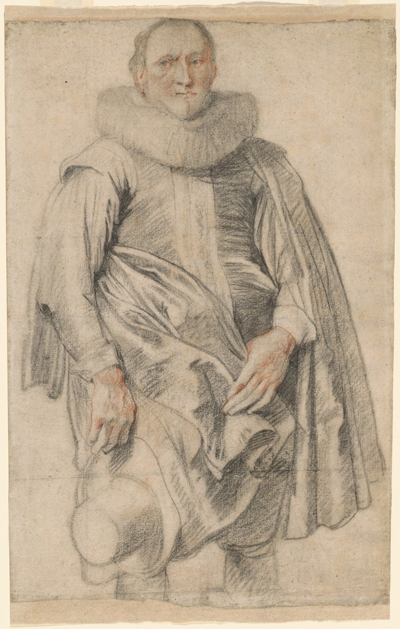 Porträtt av en man står av Sir Anthony van Dyck