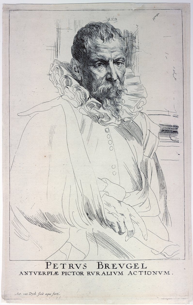 Porträtt av konstnären Jan Brueghel den yngre 1601-1678, första tredjedelen av 1600-talet. av Sir Anthony van Dyck