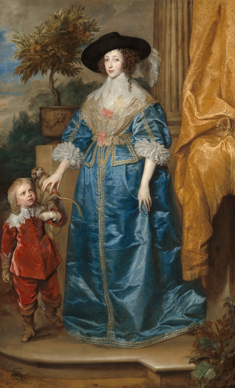 Drottning Henrietta Maria med Sir Jeffrey Hudson av Sir Anthony van Dyck