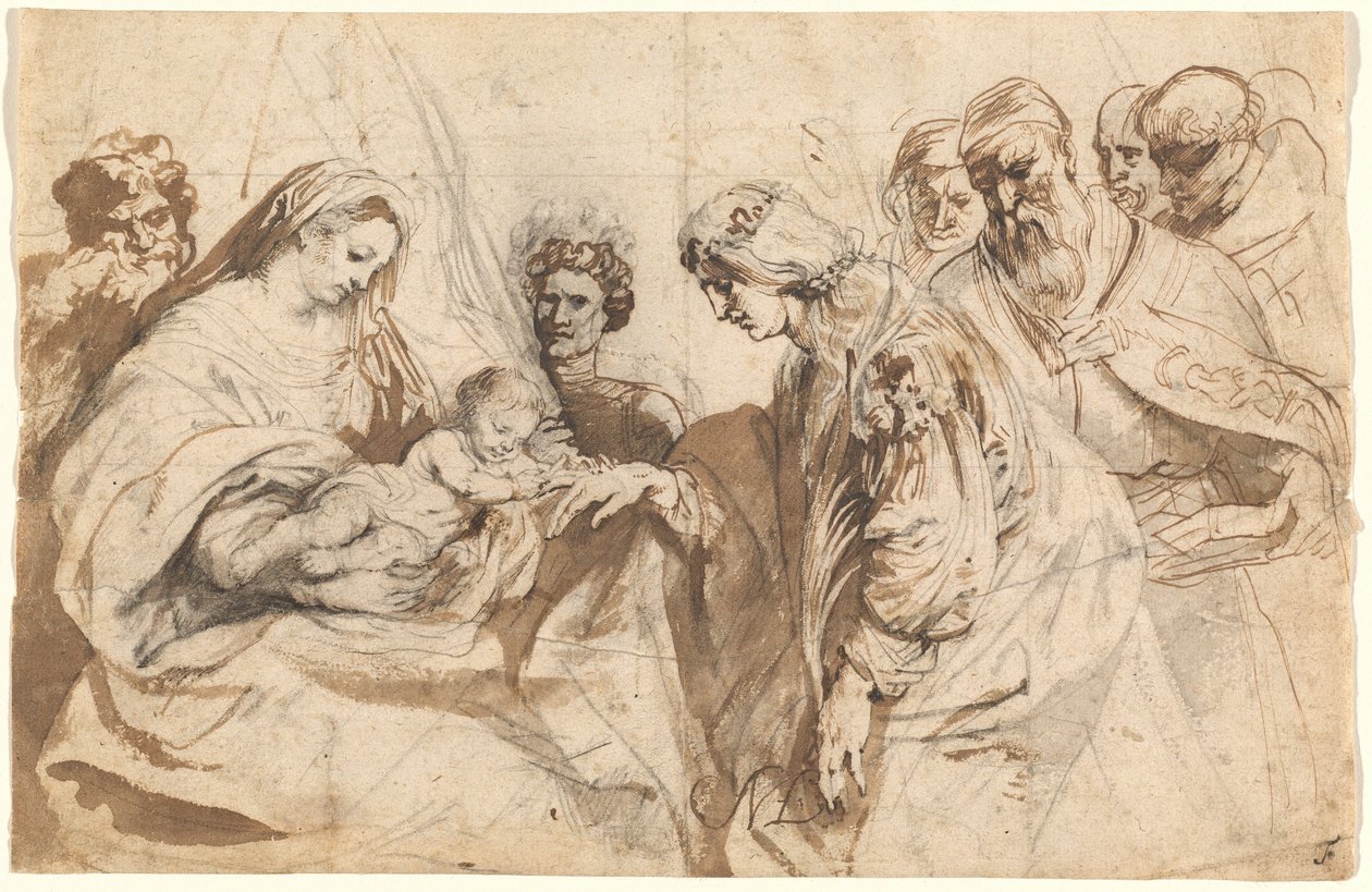 Saint Catherines mystiska äktenskap av Sir Anthony van Dyck