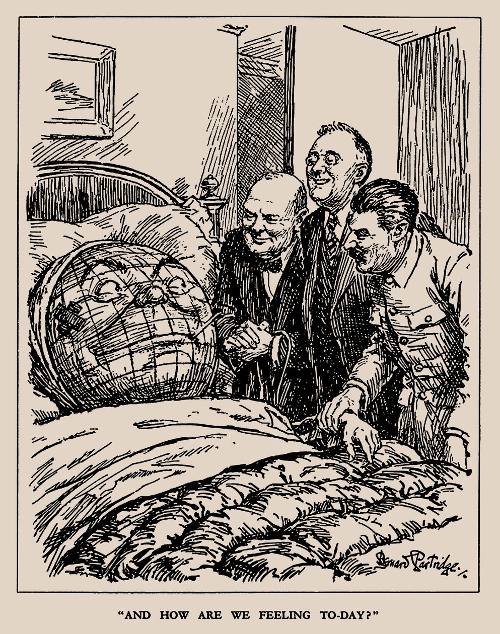 Och hur mår vi idag, 1945. av Sir Bernard Partridge