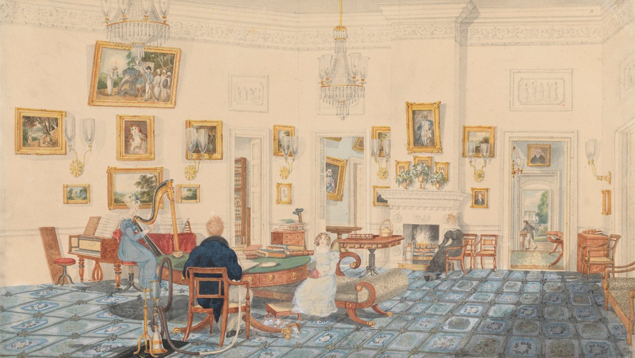 Vinterrummet i konstnärens hus i Patna av Sir Charles D