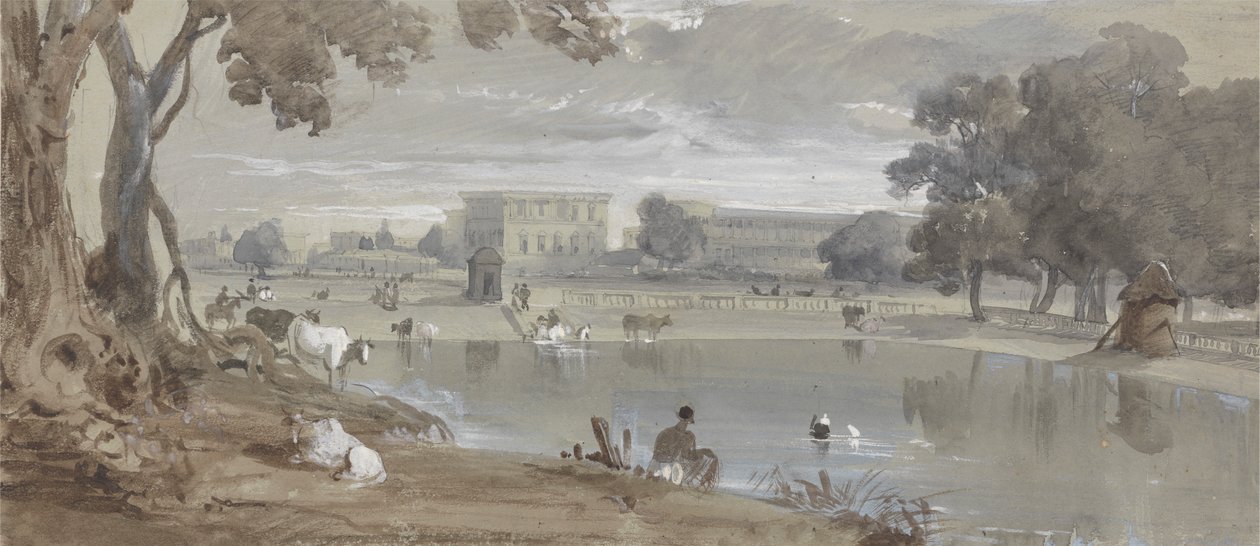 Vy över en del av Chowringhee - Calcutta av Sir Charles D