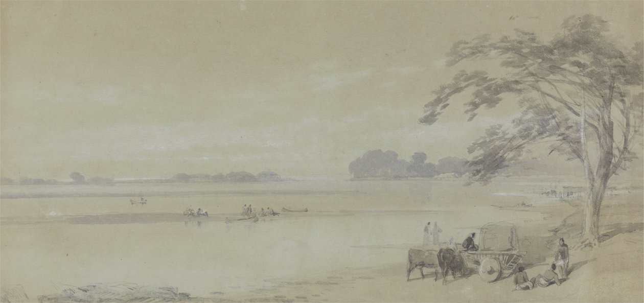 Water View nära Calcutta av Sir Charles DOyly