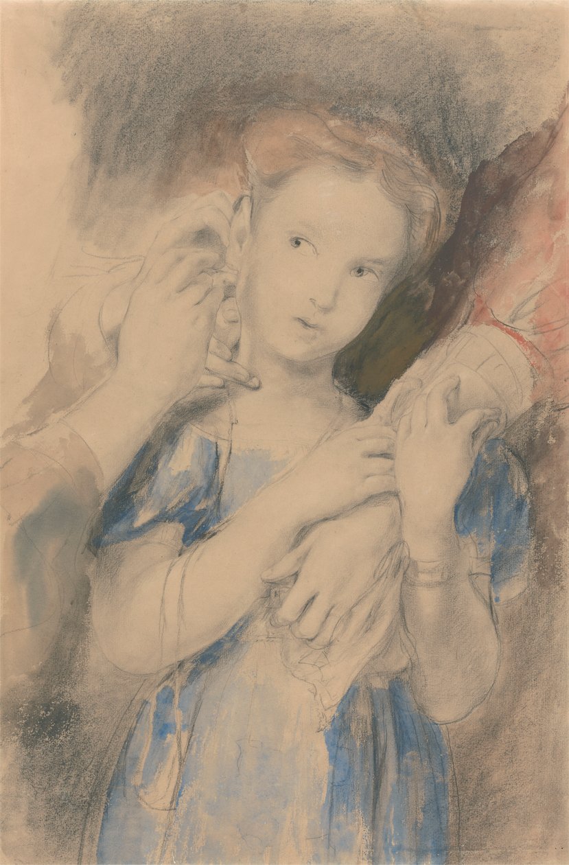 Studie för "The First Ear-Ring" av Sir David Wilkie