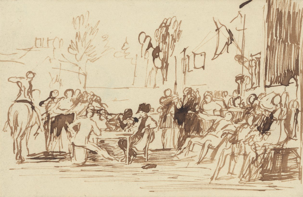 Chelsea-pensionärerna läser Waterloo-utskicket av Sir David Wilkie