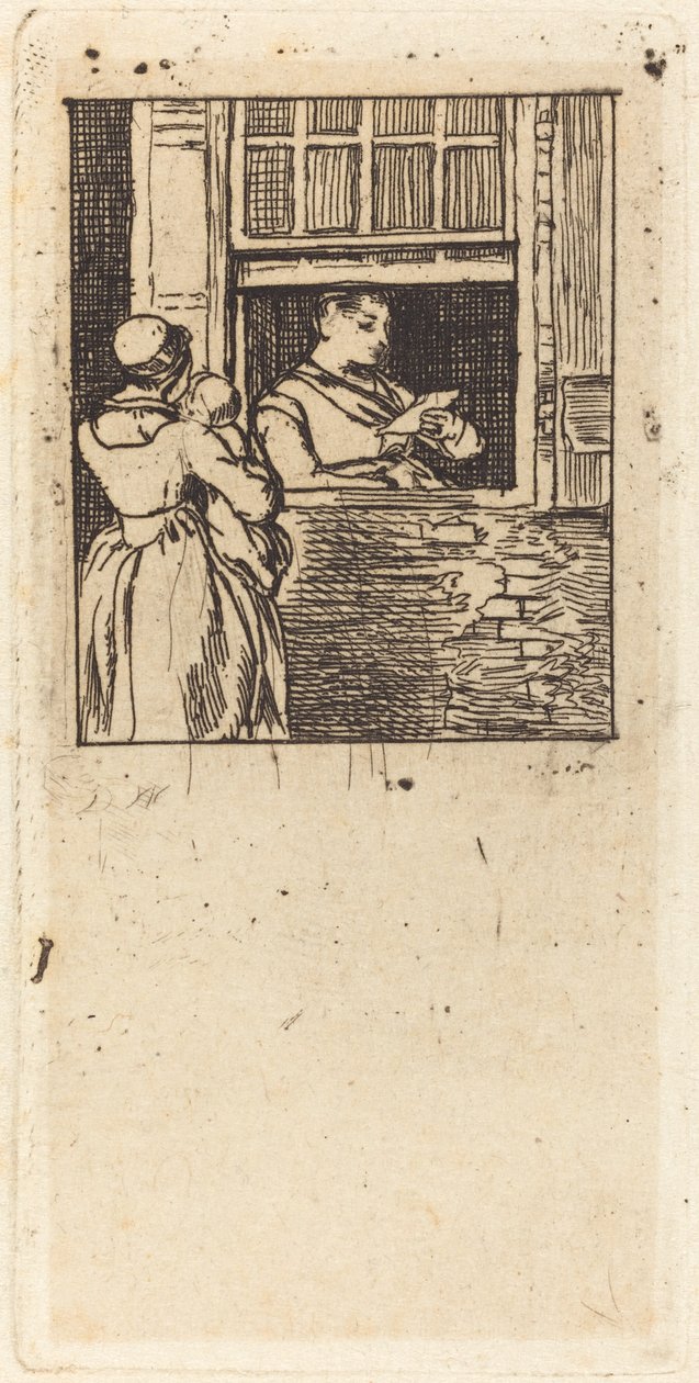 Kvinna vid ett fönster, läser ett brev av Sir David Wilkie