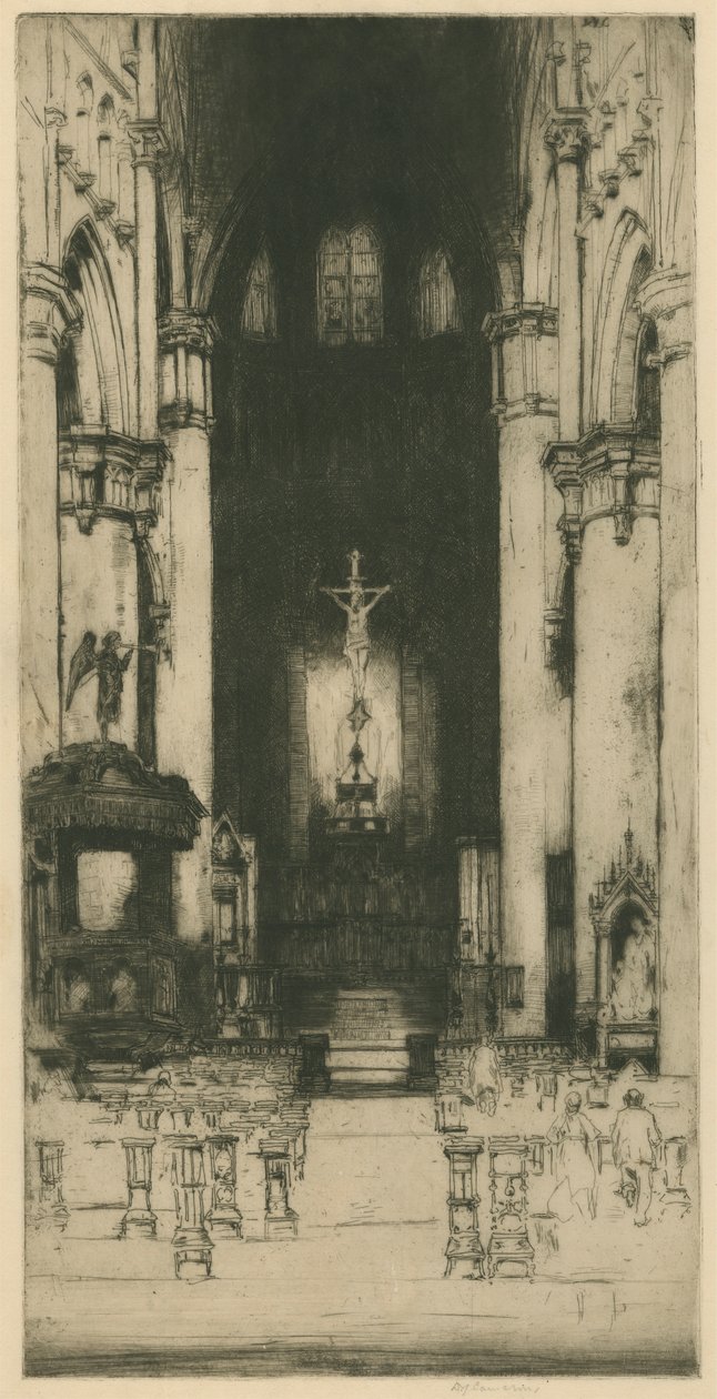 Notre Dame, Dinant [Belgisk uppsättning: nr 8] av Sir David Young Cameron
