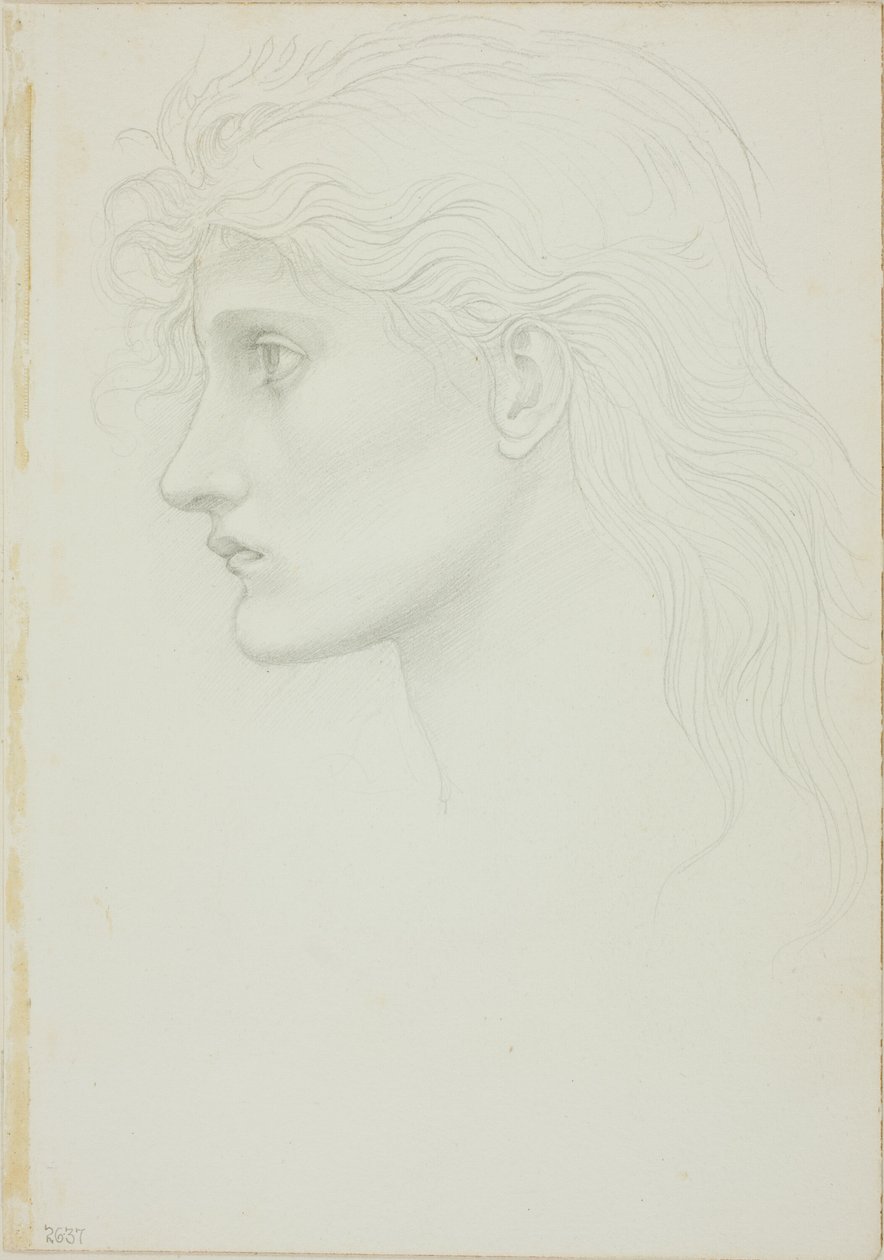 Chef för flickan vänd åt vänster av Sir Edward Burne Jones
