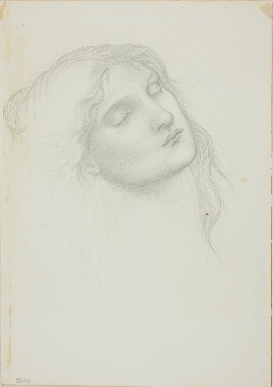 Chef för kvinna med slutna ögon av Sir Edward Burne Jones