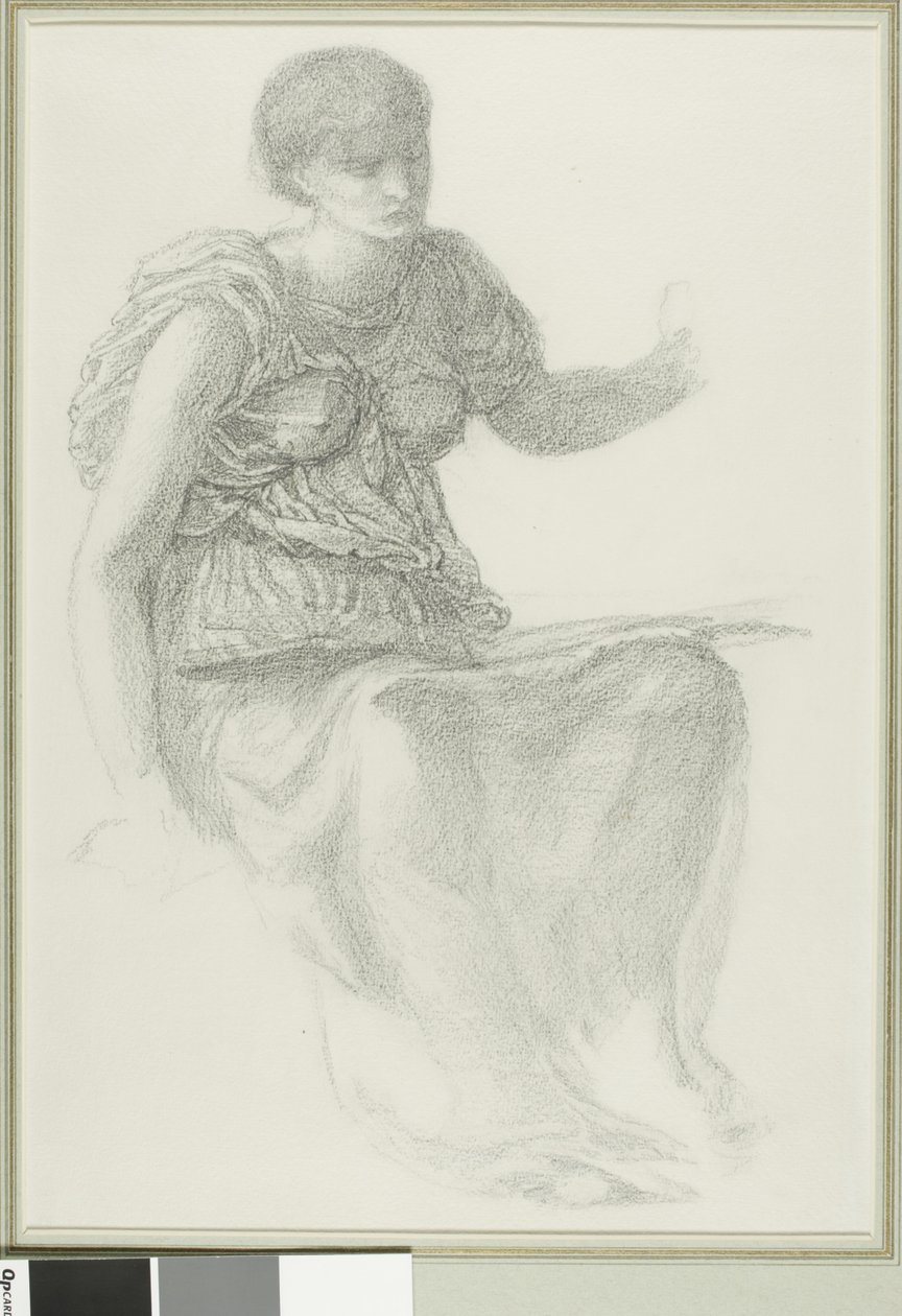 Studie för Ett av ödena av Sir Edward Burne Jones