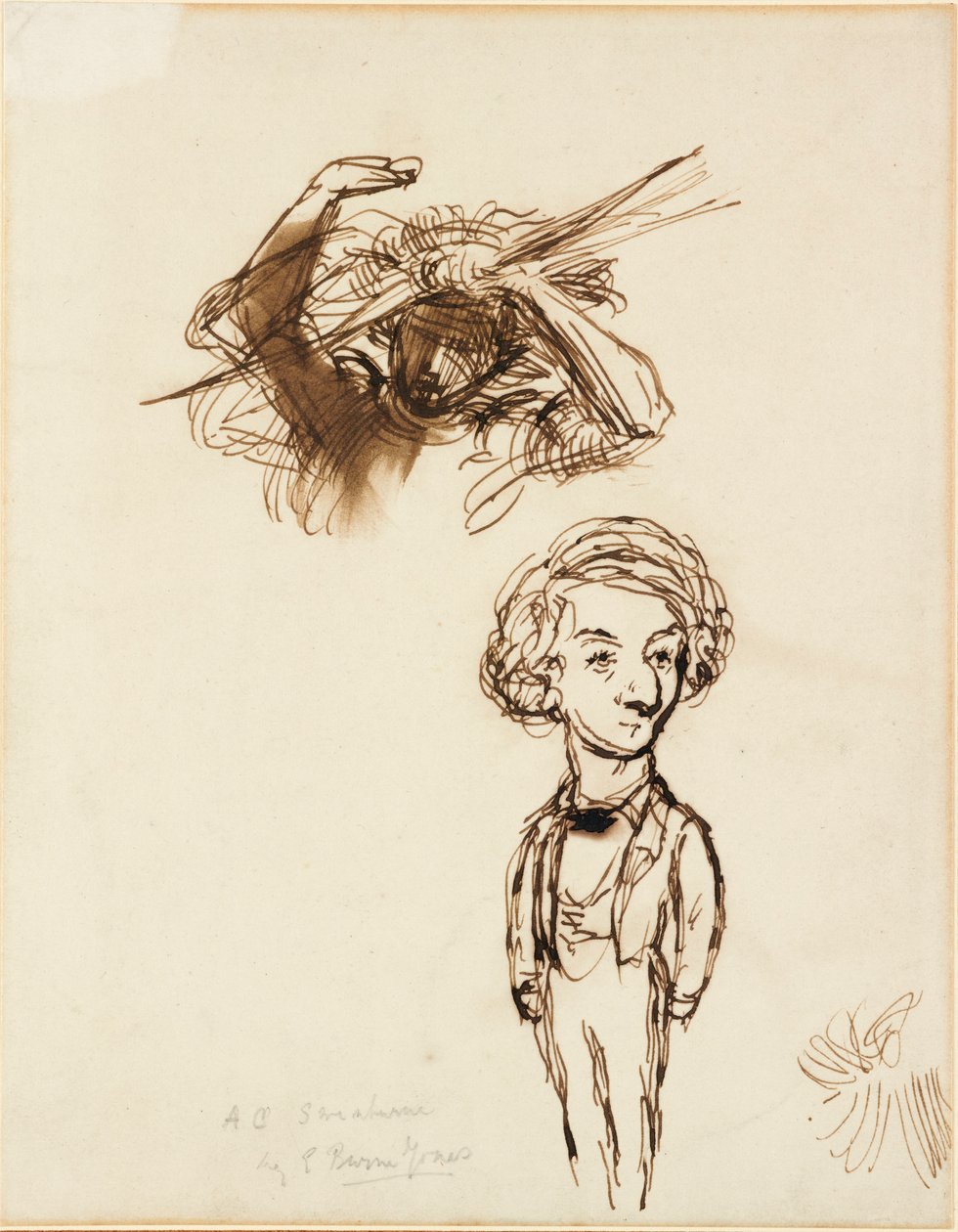 Karikatyr av Algernon Charles Swinburne, 1863 av Sir Edward Coley Burne Jones