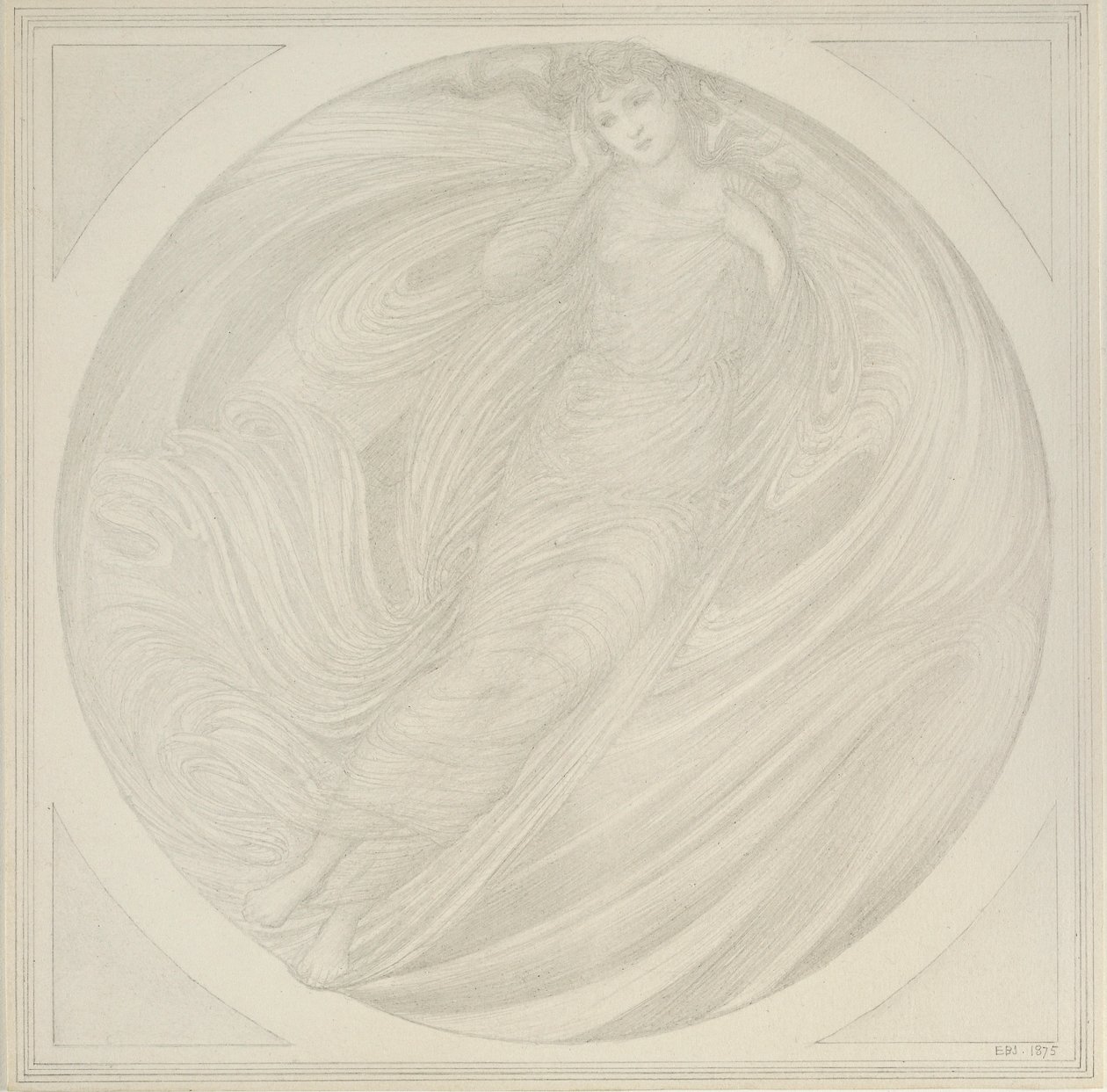 炎に浮かぶエウリュディケー、1872-1875年スウェーデン語 av Sir Edward Coley Burne Jones