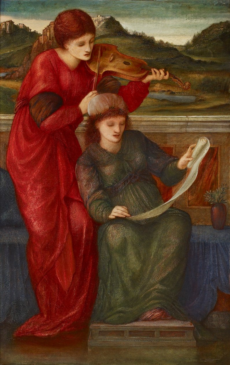 Musik, 1877 av Sir Edward Coley Burne Jones