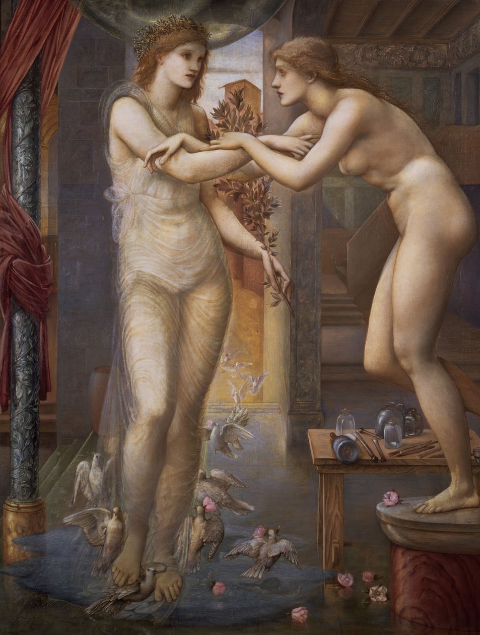 Pygmalion och bilden - Gudomens bränder, 1878. av Sir Edward Coley Burne Jones