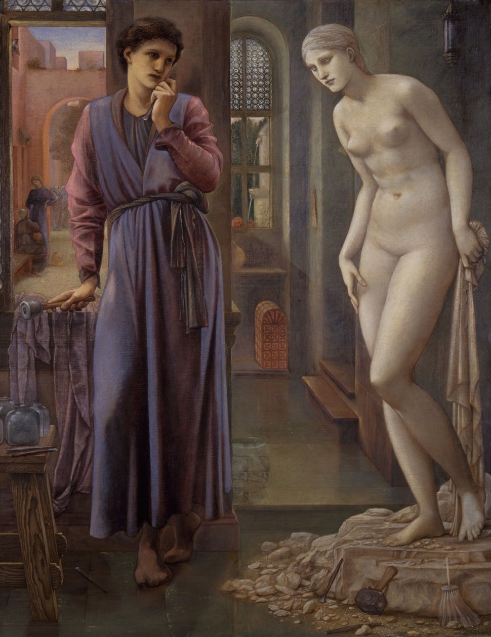 Pygmalion och bilden - The Hand Refrains, 1878. av Sir Edward Coley Burne Jones