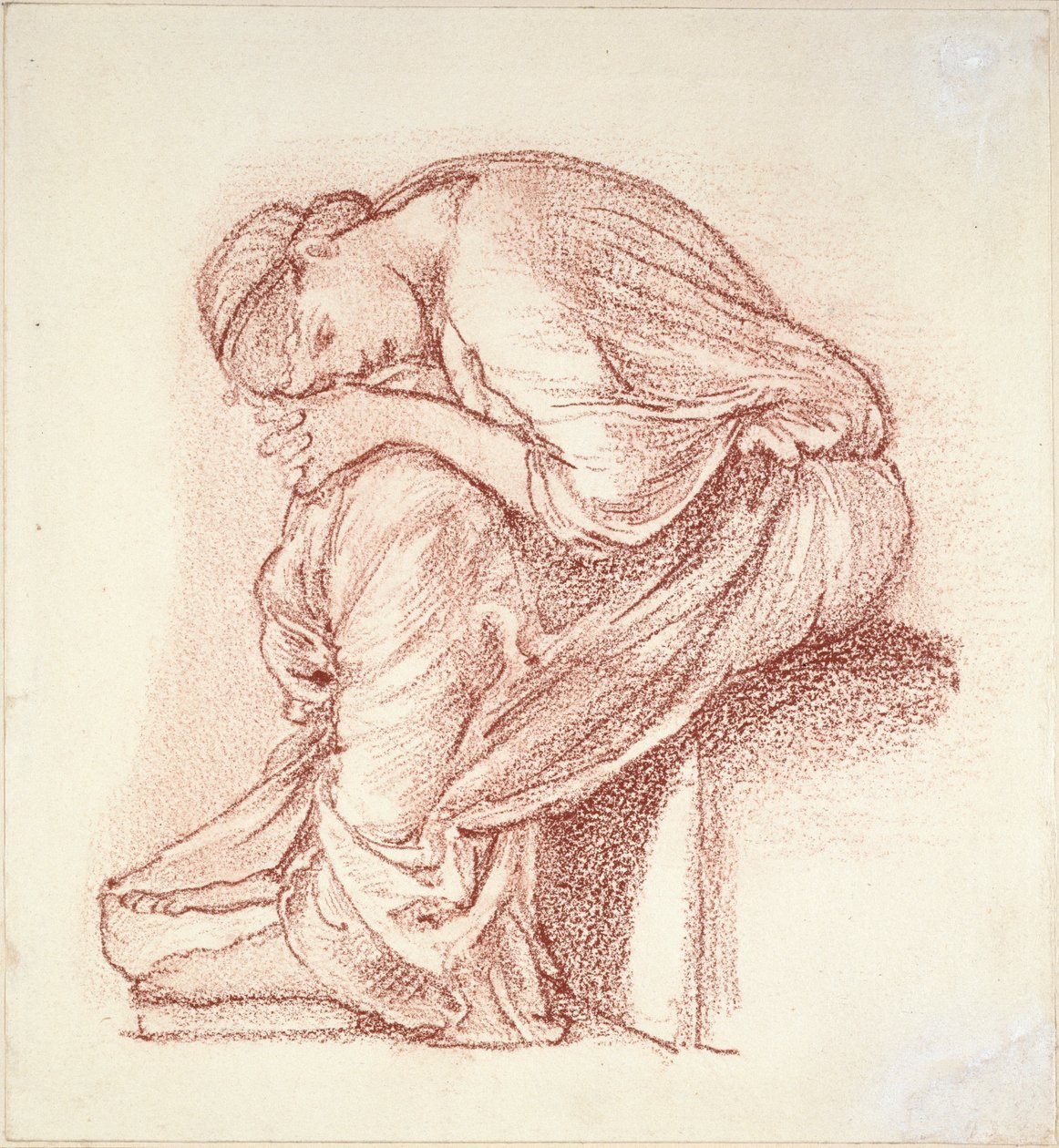 Sittande figur av en kvinna, sent 1800-tal av Sir Edward Coley Burne Jones