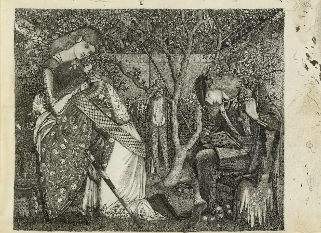 Riddarens avsked, 1858 av Sir Edward Coley Burne Jones
