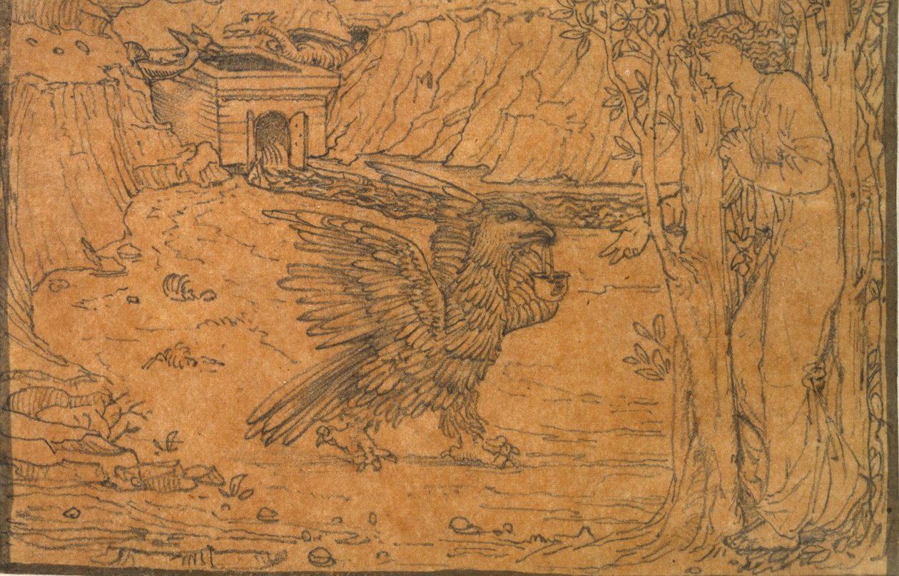 Berättelsen om Amor och Psyke: Det svarta vattnet, c1864-c1868 av Sir Edward Coley Burne Jones