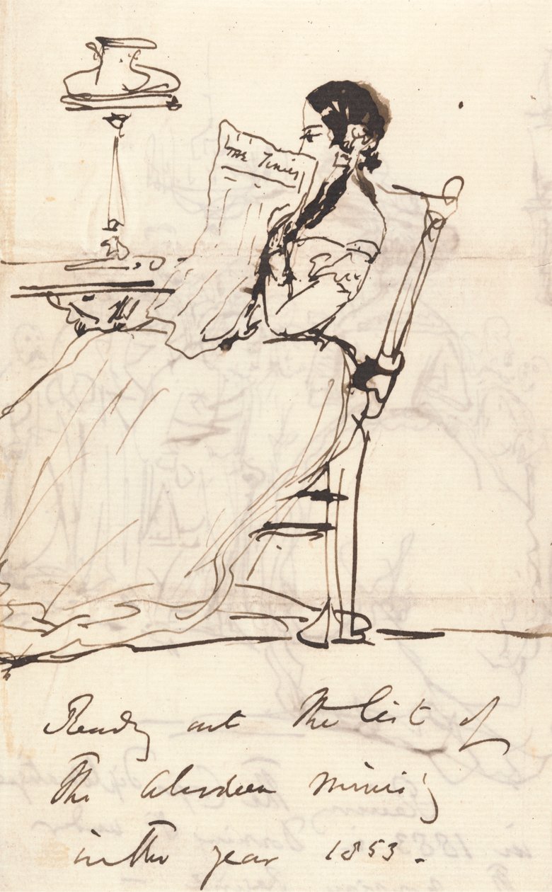 Läser upp listan över Aberdeen-ministeriet av Sir Edwin Henry Landseer