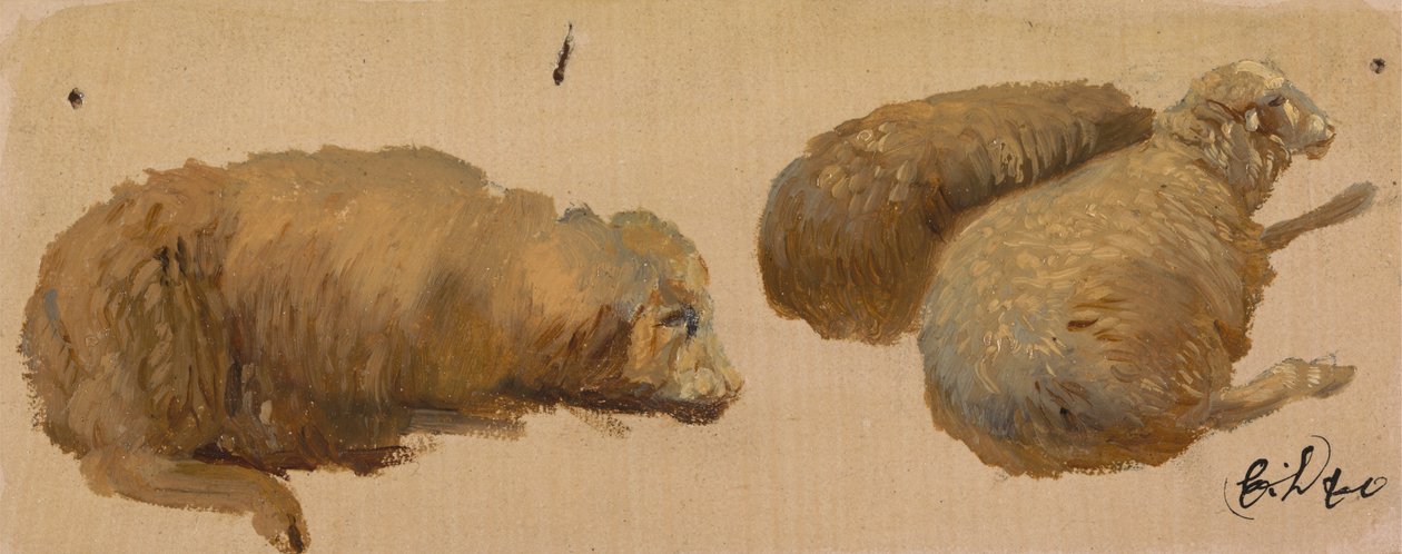 Tre får i vila av Sir Edwin Henry Landseer