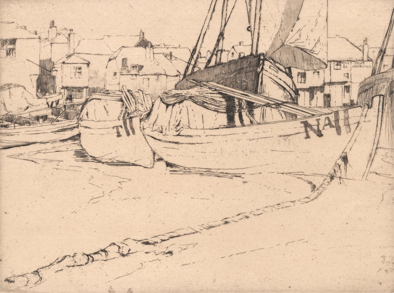 Seinebåtar, St. Ives, Cornwall av Sir Frank Short