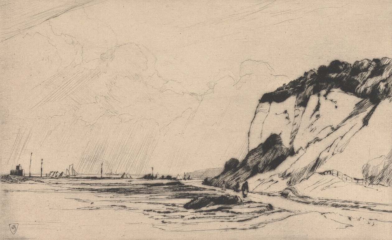 The Coast Road, Kingsdown, No.2, 1922 av Sir Frank Short