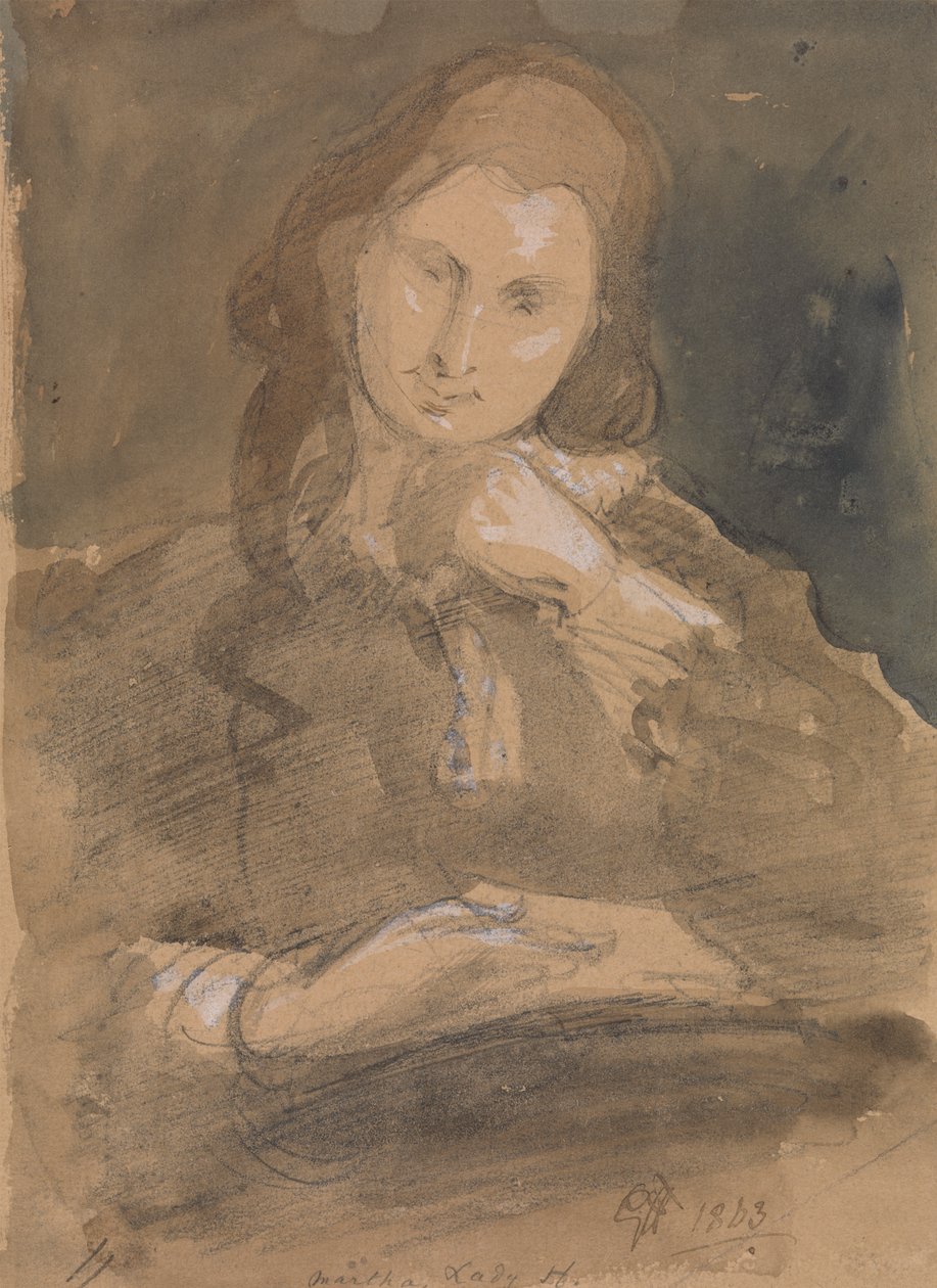 Porträttstudie av Martha, Lady Hayter av Sir George Hayter