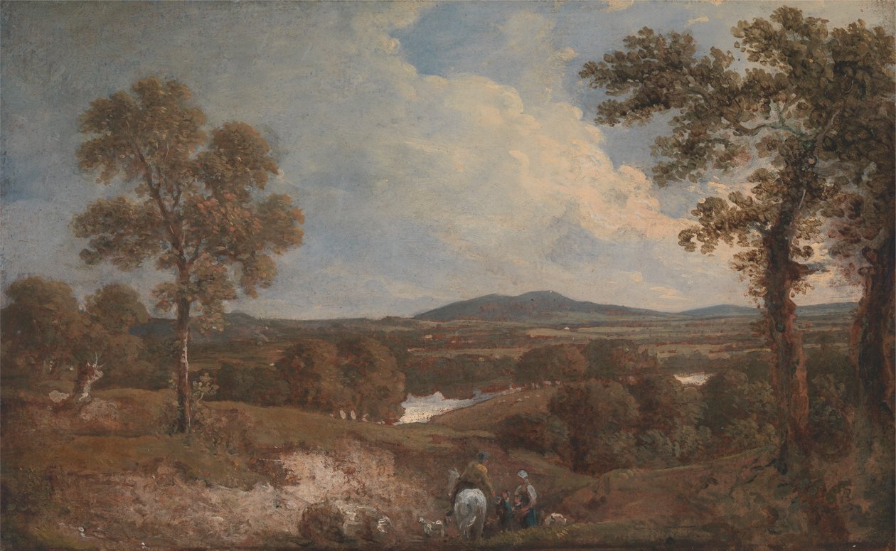 Landskap med figurer i förgrunden av Sir George Howland Beaumont seventh Baronet