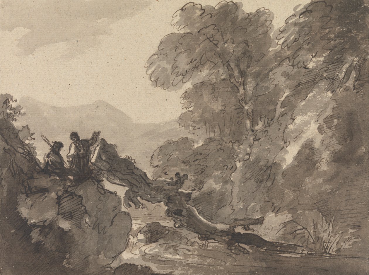 Romantiskt landskap av Sir George Howland Beaumont seventh Baronet