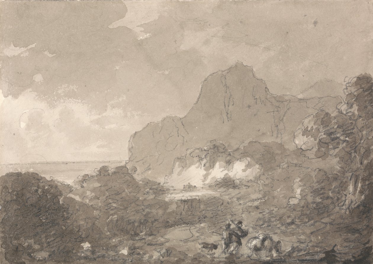 Utsikt på Italiens kust av Sir George Howland Beaumont seventh Baronet
