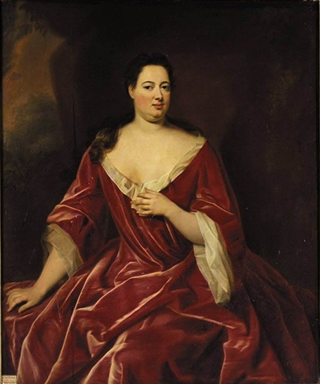 Porträtt av Sophia Charlotte von Kielmansegg, grevinna av Darlington 1675-1725 av Sir Gotfrey Kneller