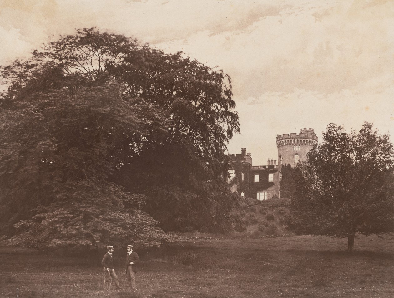 Tullichewan Castle, Vale of Leven, Skottland,1857 (foto) av Sir James Campbell of Stracathro