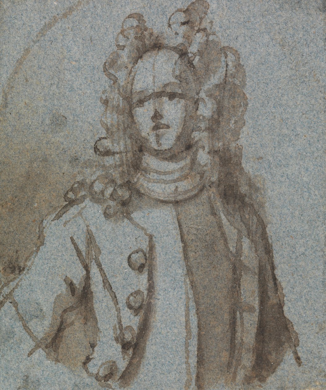 Porträtt av en man som bär en helbottnad peruk av Sir James Thornhill