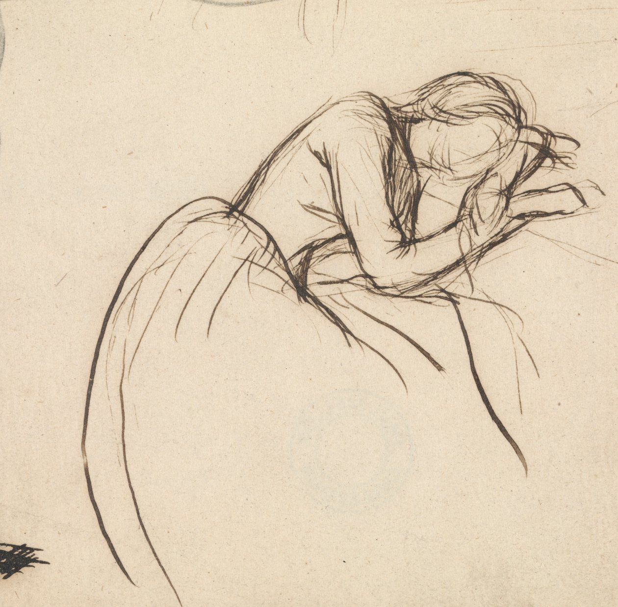 En kvinna böjd i sorg av Sir John Everett Millais