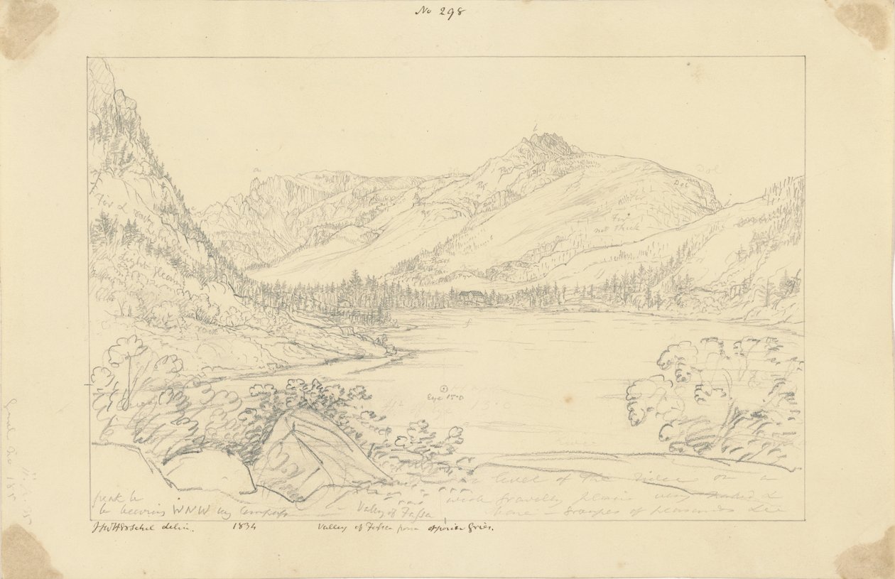 Fassadalen från motsatta sidan av Gries av Sir John Frederick William Herschel