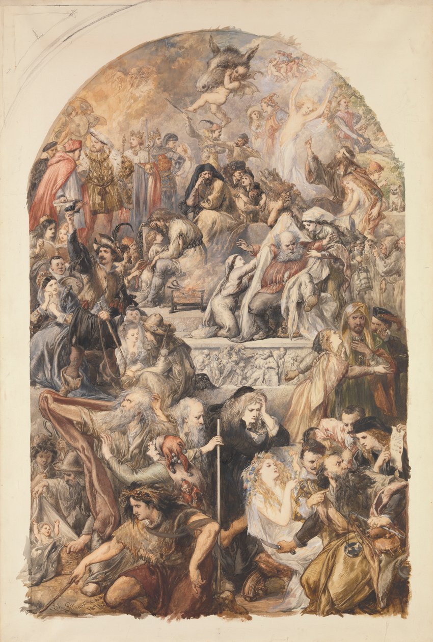 Apoteos av Shakespeares karaktärer av Sir John Gilbert