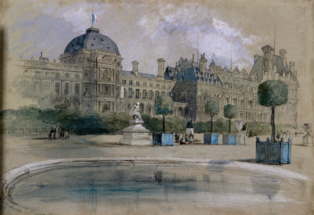 Tuilerierna, Paris, Frankrike, 1846 av Sir John Gilbert