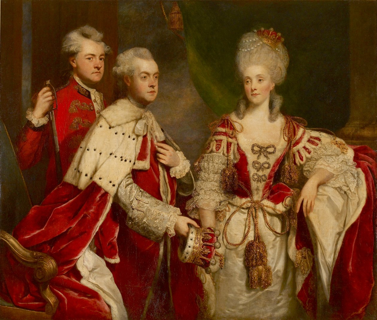 George, 2:a Earl Harcourt, hans hustru Elizabeth och bror William, 1780 av Sir Joshua Reynolds