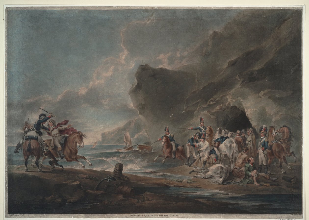 Smugglare besegrade, 1795-1798 av Sir Peter Francis Bourgeois