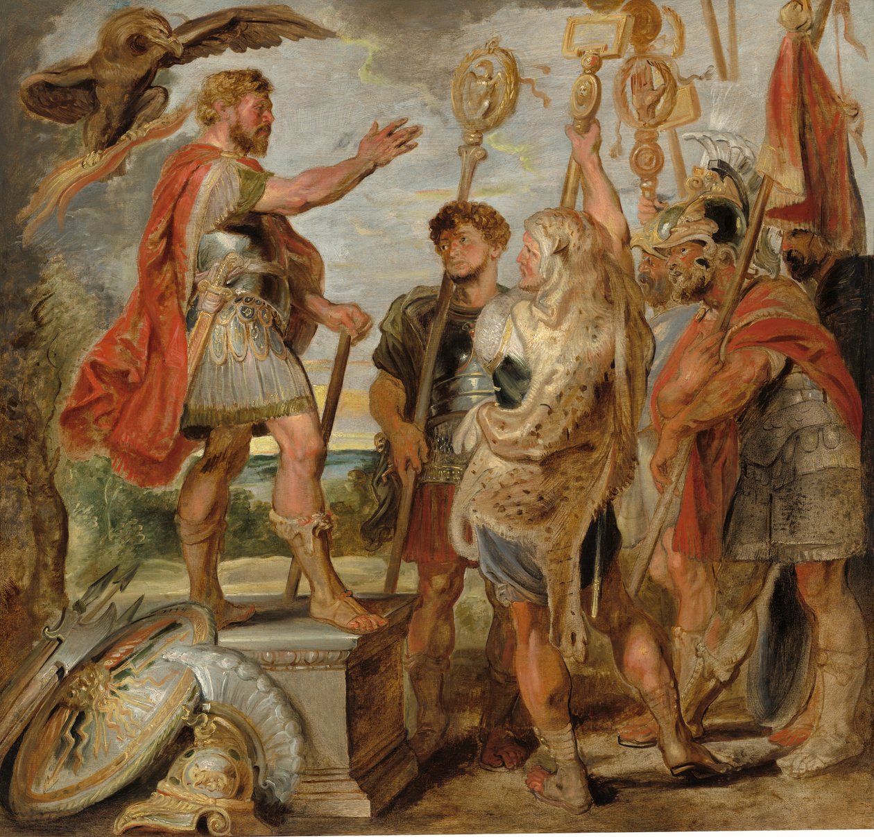 Decius Mus tilltalar legionerna av Sir Peter Paul Rubens
