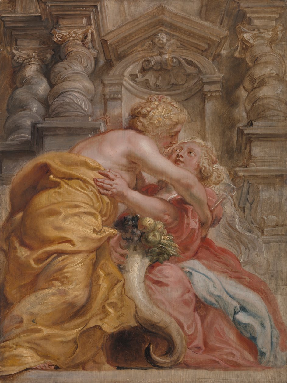 Peace Embracing Plenty av Sir Peter Paul Rubens