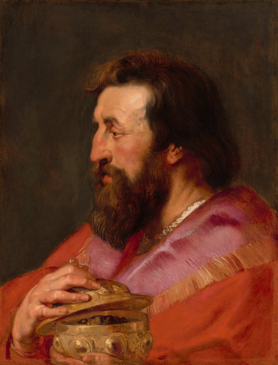Chef för en av de tre kungarna: Melchior, den assyriske kungen av Sir Peter Paul Rubens and Studio