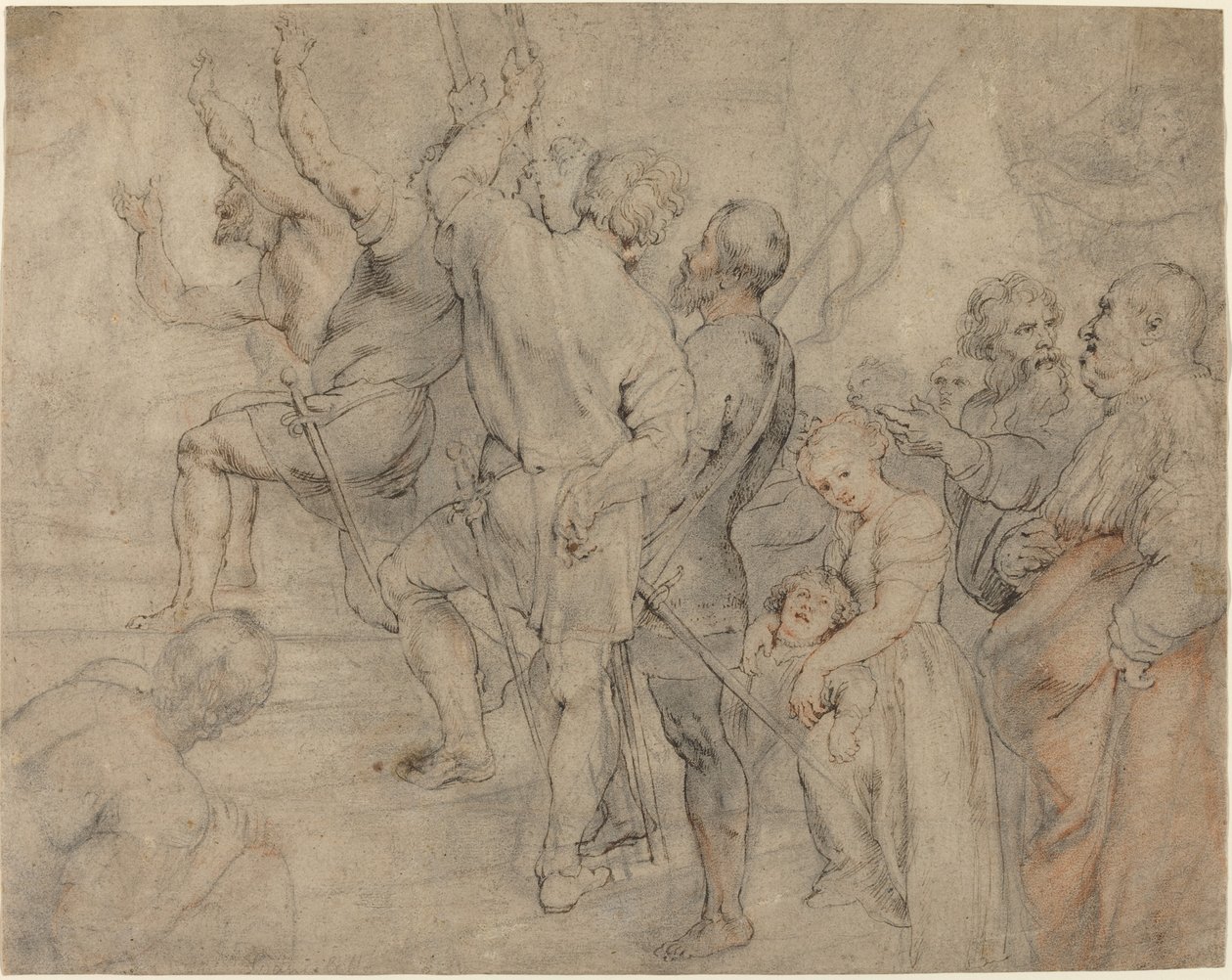 En del av folkmassan på Ecce Homo av Sir Peter Paul Rubens over Anonymous Italian after Titian